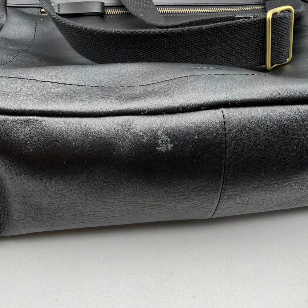 Fossil Haskell Workbag Black Leather Laptop Crossbody Tote Career Business - Picture 13 of 15